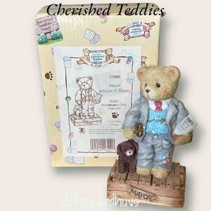 Enesco Cherished Teddies Club Member Figurine - "Mayor Wilson T. Beary" (1995)